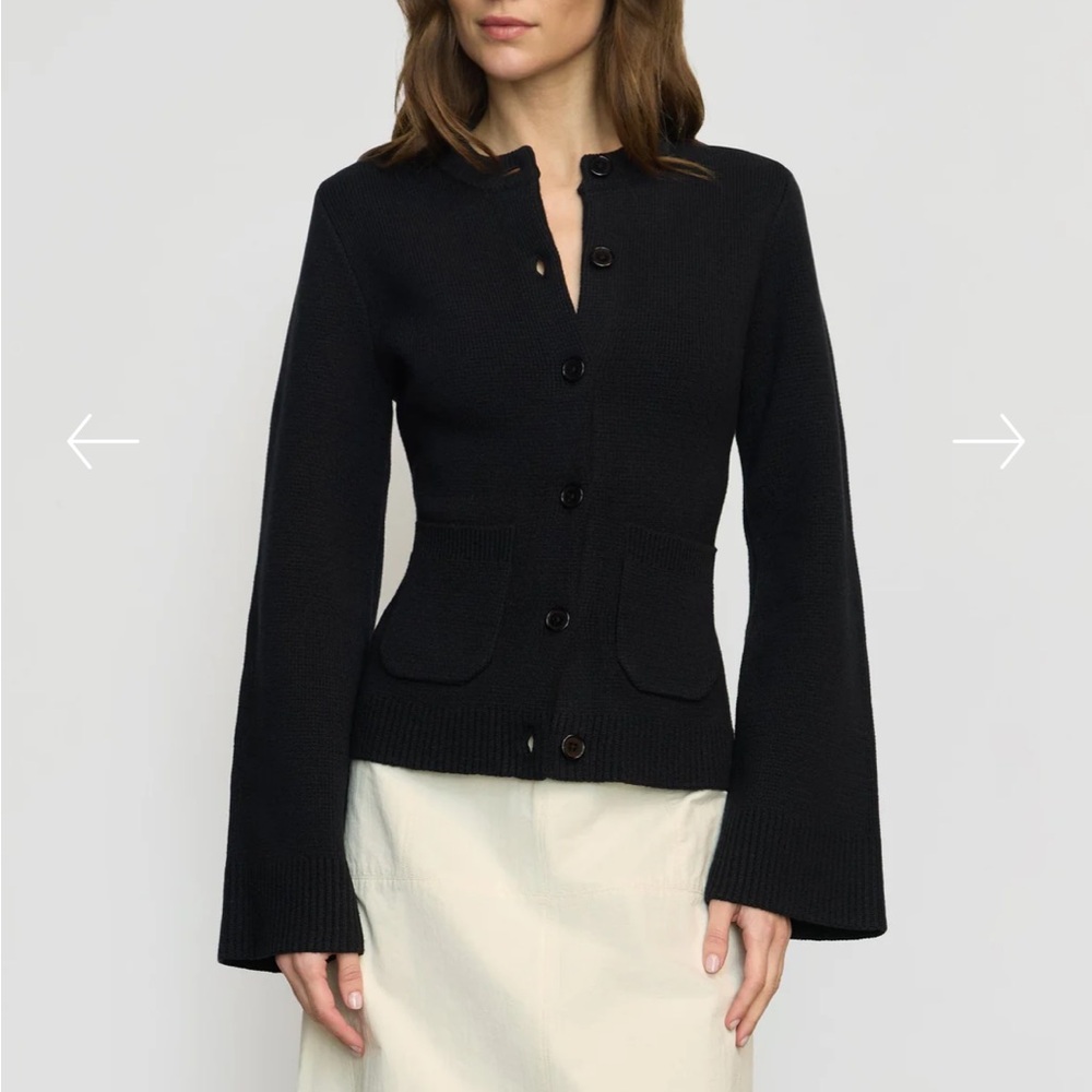 Eames Organic Cotton-Wool Button Cardigan